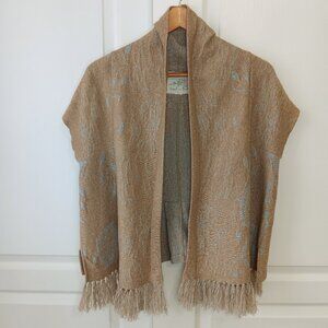 Anthropologie Women's Gold Angel Of The North Icebloom Cardigan Size M
